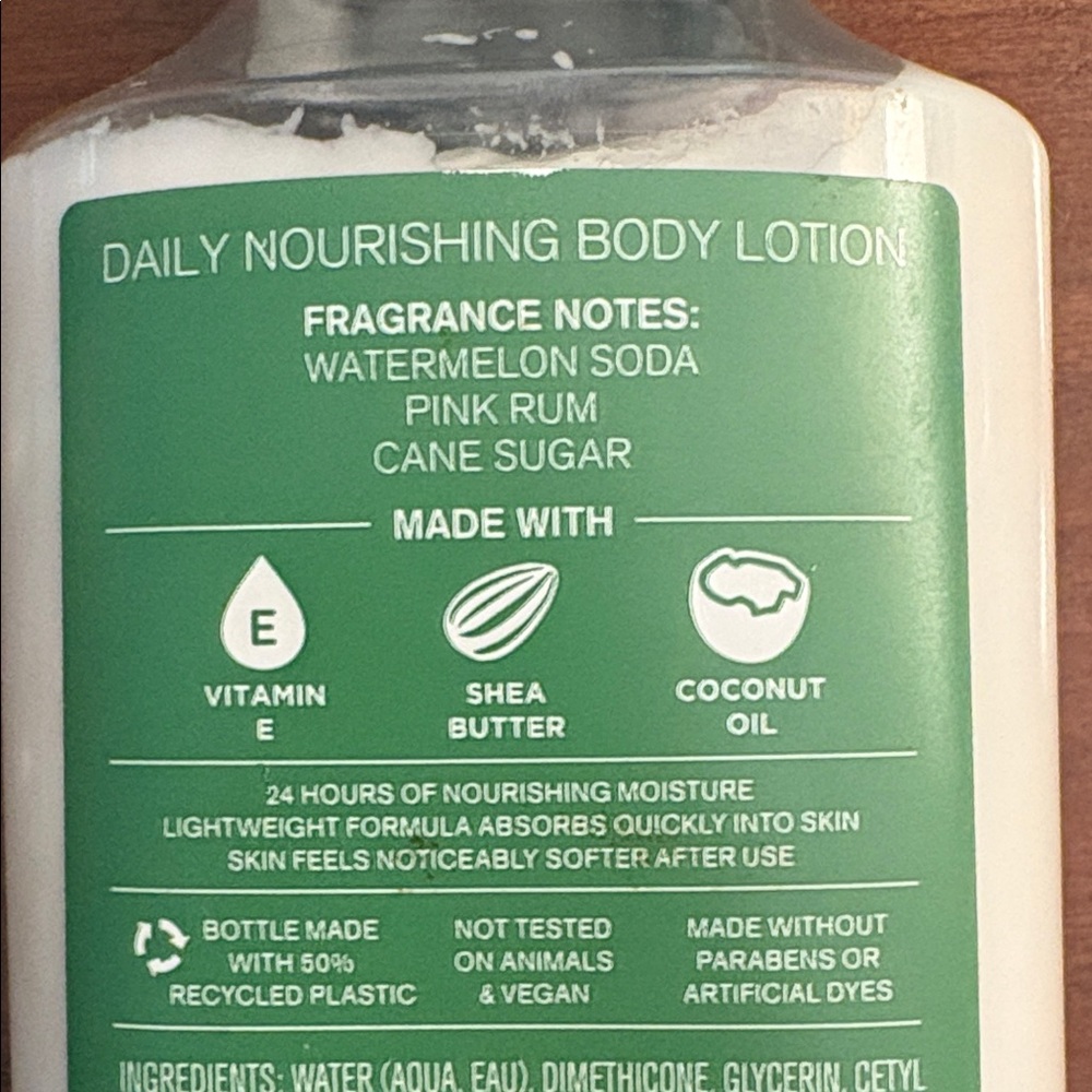 Bath & Body Works Watermelon Mojito Nourishing Lotion 8oz - Picture 3 of 3
